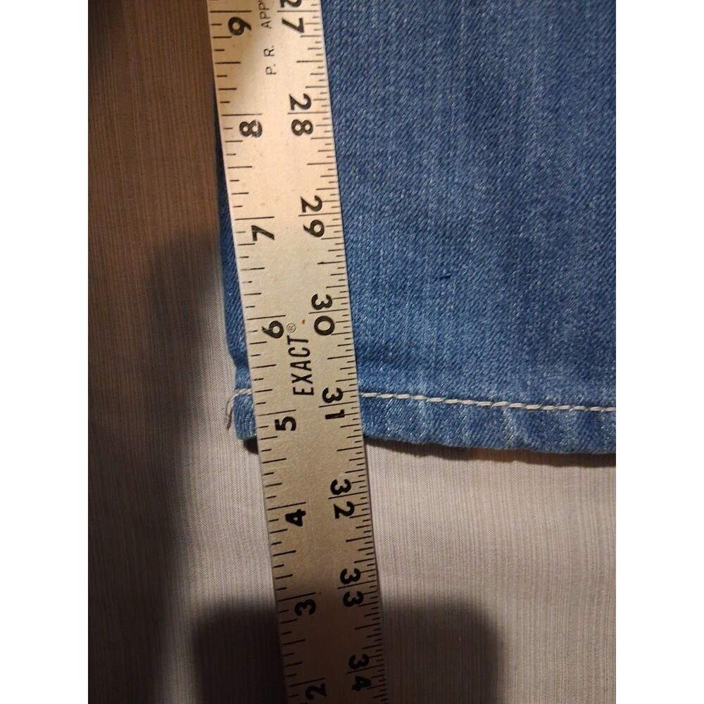 Vntg Avirex Jeans Mens Sz 38x32 Whiskering Straight Leg Embroidered Hip Hop Y2K - Picture 6 of 6